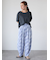 プレーティング袖タックTシャツ