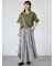 プレーティング袖タックTシャツ