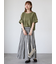 プレーティング袖タックTシャツ