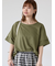 プレーティング袖タックTシャツ