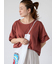 プレーティング袖タックTシャツ