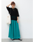 メッシュ編みハーフスリーブニット