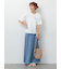 麻混ギャザースカート(セットアップ可)