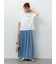 麻混ギャザースカート(セットアップ可)