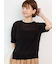 麻タッチ半袖ニット