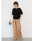 麻タッチ半袖ニット