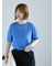 麻タッチ半袖ニット