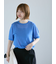 麻タッチ半袖ニット