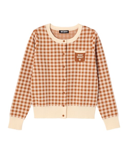 レトロロゴバイカラー カーディガン｜マリークヮントの通販｜&mall