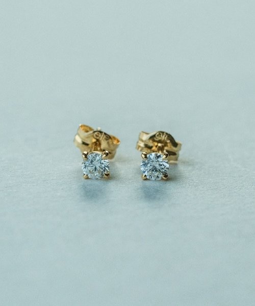 K18 ダイヤモンド 0.2ct ピアス「ブライト」｜エテの通販｜&mall