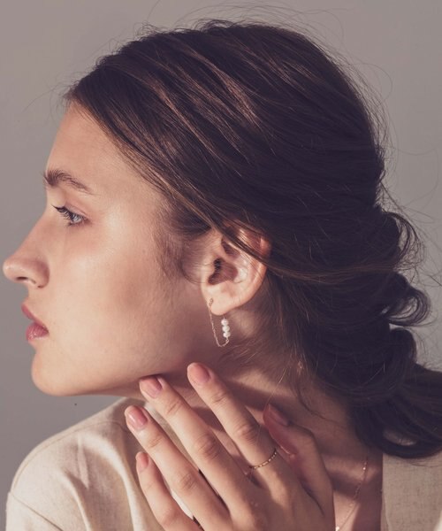 K10MPG リミテッドパール ツイストベネチアンチェーン ピアス｜エテの