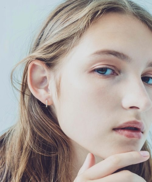 K18YG ダイヤモンド フープ ピアス｜エテの通販｜&mall（アンドモール