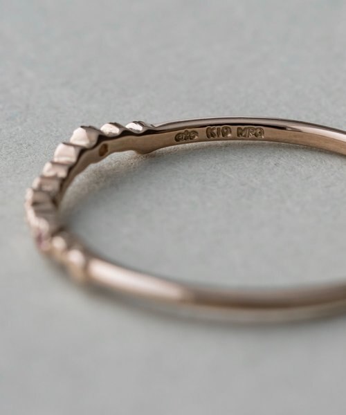 K10MPG レイヤード ピンクトルマリン リング｜エテの通販｜&mall