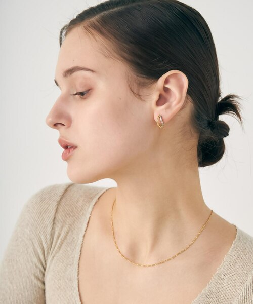 ダブルライン バイカラー ハグピアス｜エテの通販｜&mall