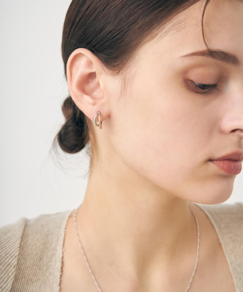 ダブルライン バイカラー ハグピアス｜エテの通販｜&mall（アンド