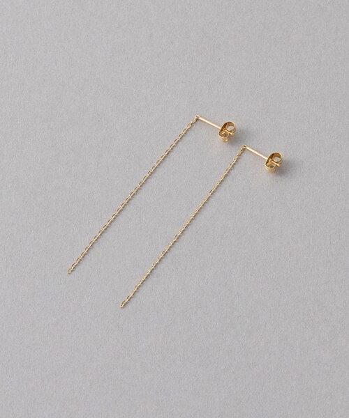 K18YG グレイン ミラーカット チェーンピアス K18YG ミラーカットチェーン ピアス | ete bijoux (Women)/エテ