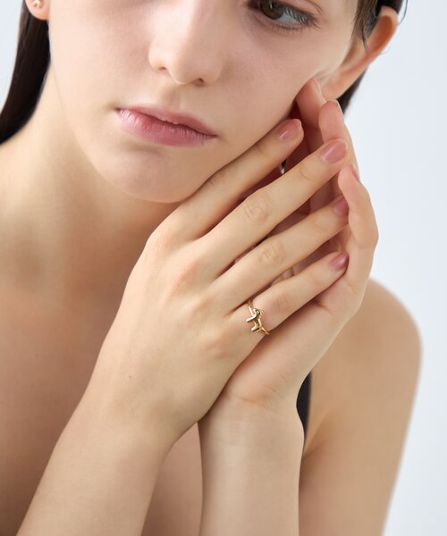 ハッピーカムカム] ビジュー ポニー リング｜エテの通販｜&mall