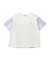 天竺×ストライプTシャツ