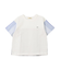 天竺×ストライプTシャツ