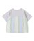 天竺×ストライプTシャツ