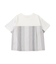 天竺×ストライプTシャツ