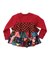 Patchwork Quilted Print Frill Back Sweatshirt