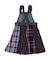 Checked Switching Pleats Jumper Skirt