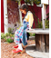 Checked Switching Pleats Jumper Skirt