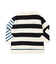 Cotton Knit Striped Long Sleeve Tee