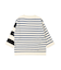 Cotton Knit Striped Long Sleeve Tee