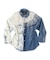 Tulle Collar and Work Denim Shirt Jacket
