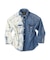 Tulle Collar and Work Denim Shirt Jacket