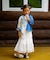Tulle Collar and Work Denim Shirt Jacket