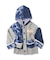 Jacquard Switching Hoodie Jacket