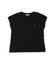 Scalloped Jacquard French-sleeve Tee