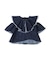 Work Denim Ruffled Blouse