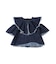 Work Denim Ruffled Blouse