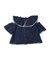 Work Denim Ruffled Blouse