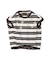 Striped Button Sleeveless Tee