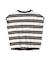 Striped Button Sleeveless Tee