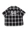 Ombrecheck Band Collar Shirt