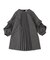Melange Twill Front-pleated Dress