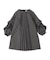 Melange Twill Front-pleated Dress