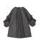 Melange Twill Front-pleated Dress