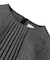 Melange Twill Front-pleated Dress