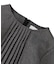 Melange Twill Front-pleated Dress