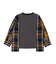 Cotton Jersey x Plaid L/S Shirt