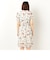 半袖花柄シフォンワンピース