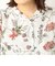 半袖花柄シフォンワンピース