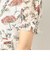 半袖花柄シフォンワンピース